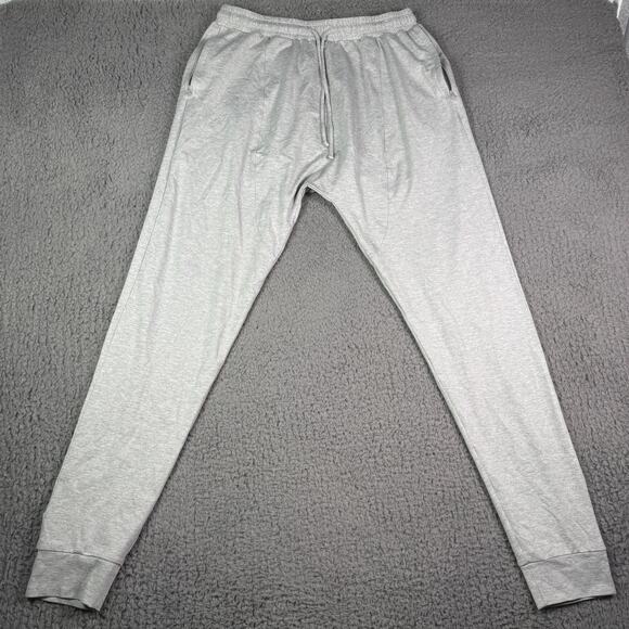 Alo Yoga Conquer Revitalize Pants Mens M Gray Drop Crotch Stretch Performance - Picture 2 of 11